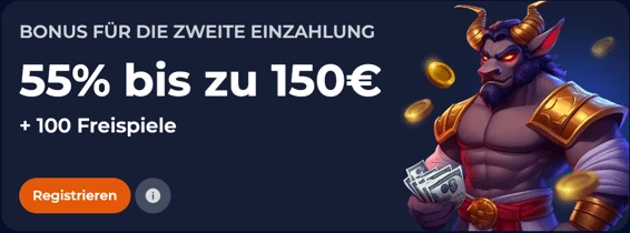 BONUS FÜR DIE ZWEITE EINZAHLUNG